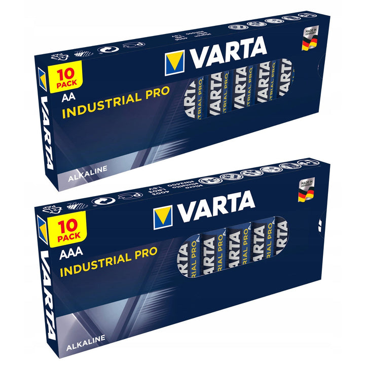 Sæt med alkaliske batterier Varta Industrial AA AAA 20 stk.