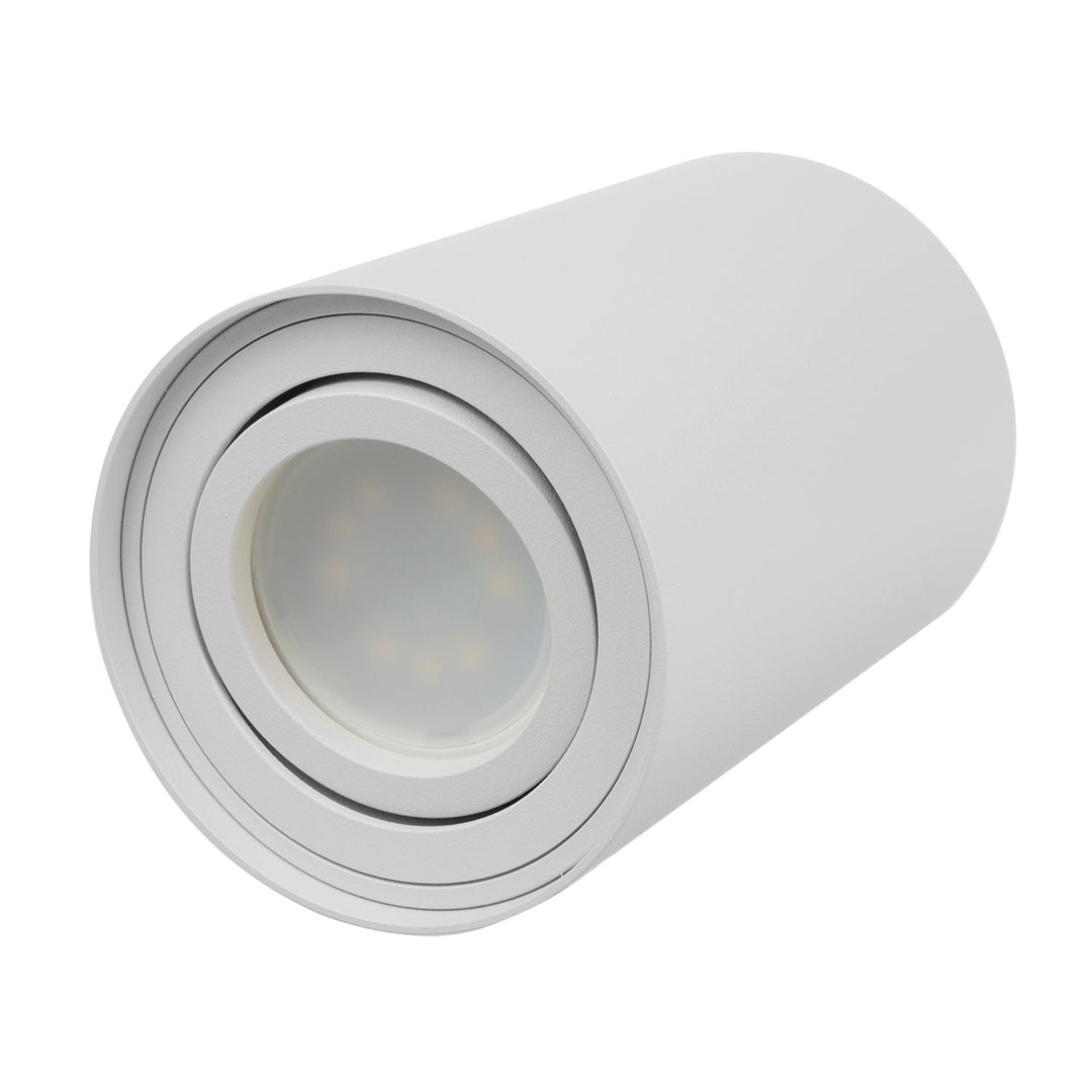 3x Maclean hvid rund loftslampe MCE422 + 3x LED-pære GU10 5W 4000K
