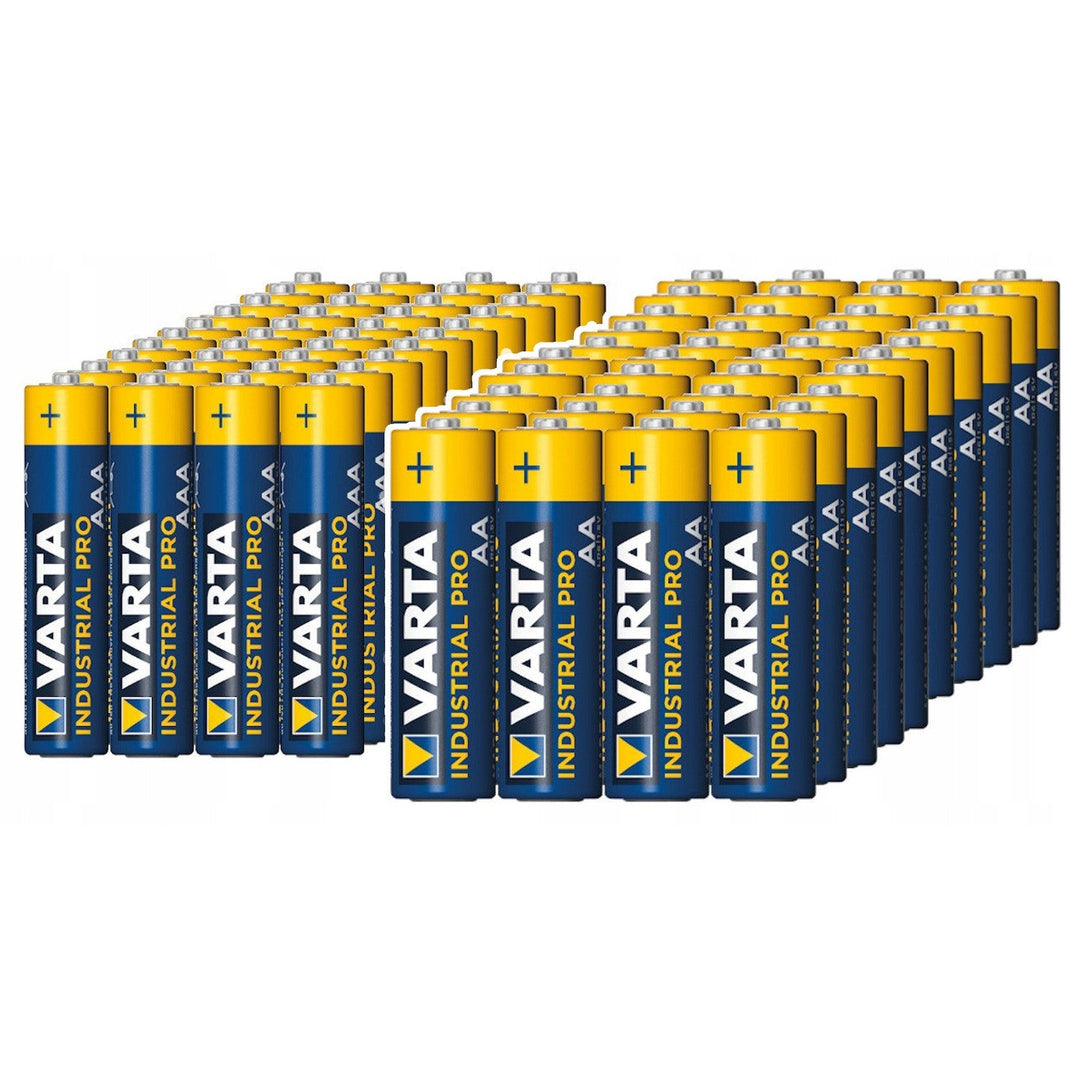 Varta Industrial AAA AA alkaliske batterier, 80 stk.