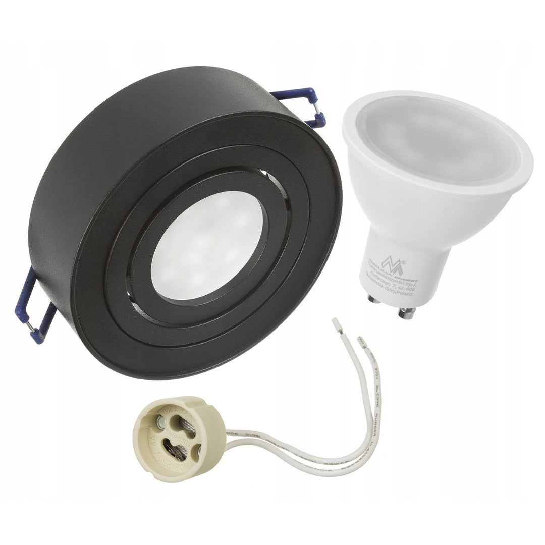 Indbygget lysarmatur MCE462 B 7W sort + GU10