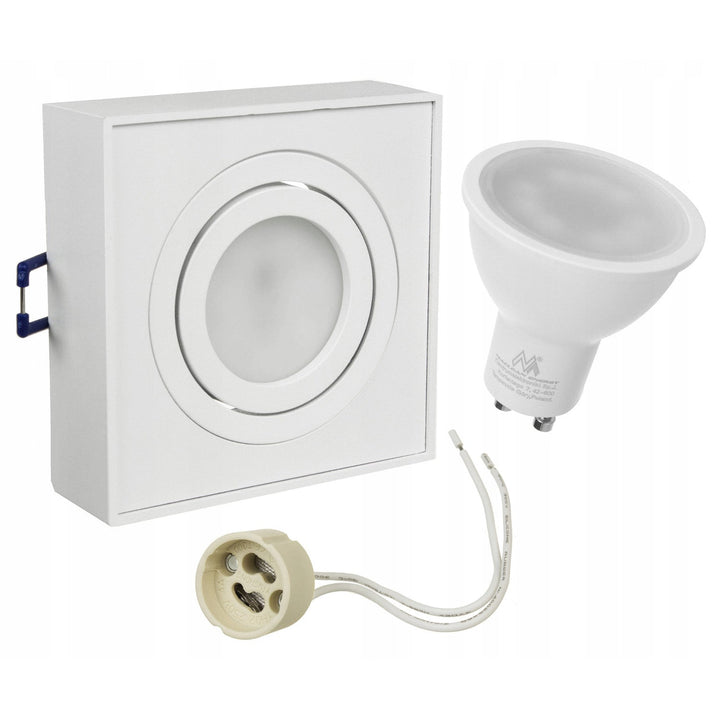 Indbygget lysarmatur MCE464 W 7W + Led GU10