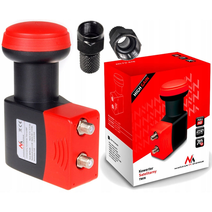 Maclean MCTV-670 twin (dobbelt) konverter + F-stik