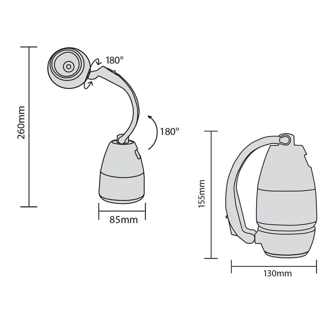 Multifunktionel lommelygte Maclean MCE294 200 lm + 3× AA-batteri Varta
