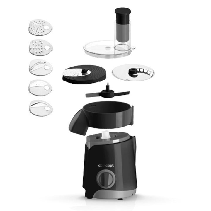 Elektrisk kartoffelriveskive/grøntsagssnitter fresh salad black concept es1010