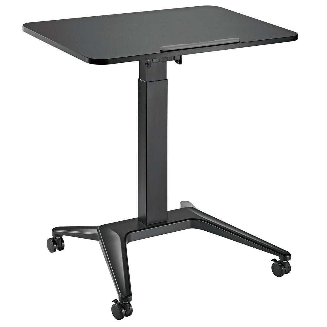 Mobil skrivebord til bærbar computer Maclean, sort, pneumatisk højdejustering, 80x52 cm, maks. 8 kg, 109 cm høj, MC-453B