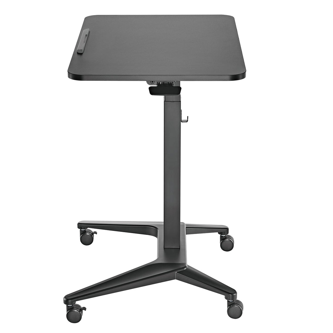 Mobil skrivebord til bærbar computer Maclean, sort, pneumatisk højdejustering, 80x52 cm, maks. 8 kg, 109 cm høj, MC-453B