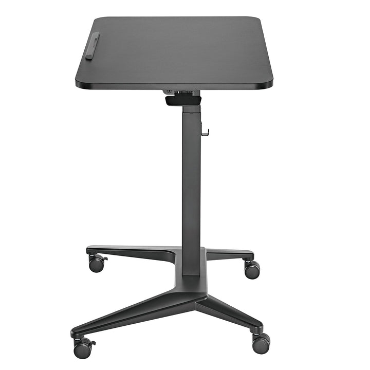 Mobil skrivebord til bærbar computer Maclean, sort, pneumatisk højdejustering, 80x52 cm, maks. 8 kg, 109 cm høj, MC-453B