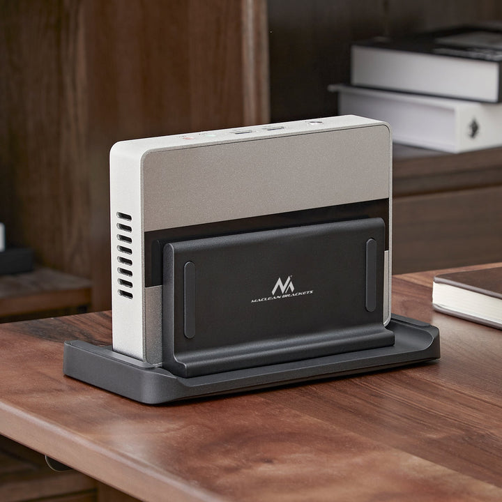 Holder til Thin-Client / mini PC Maclean, sort, passer til VESA-holdere, fritstående, MC-454
