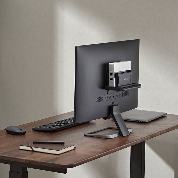 Holder til Thin-Client / mini PC Maclean, sort, passer til VESA-holdere, fritstående, MC-454