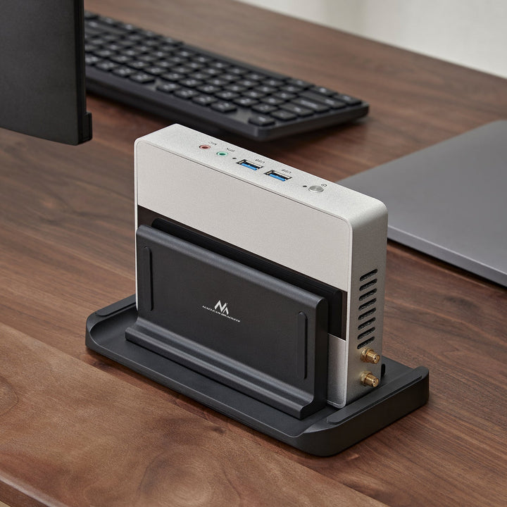 Holder til Thin-Client / mini PC Maclean, sort, passer til VESA-holdere, fritstående, MC-454