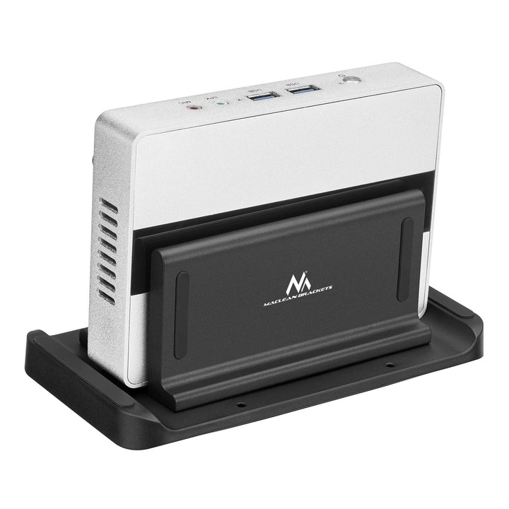 Holder til Thin-Client / mini PC Maclean, sort, passer til VESA-holdere, fritstående, MC-454