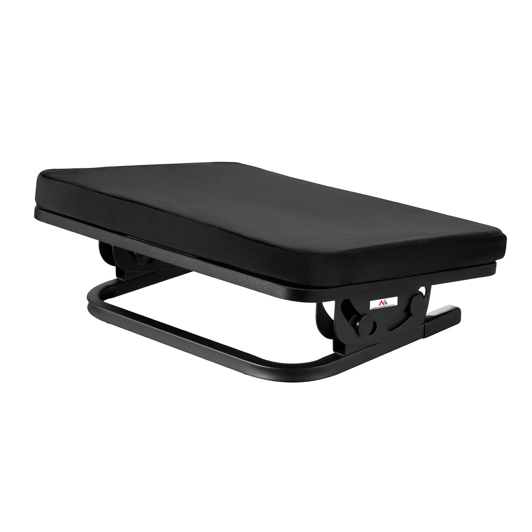 Maclean ergonomisk fodstøtte, fodstøtte, jævn justerbar hældningsvinkel, aftageligt pude, MC-460