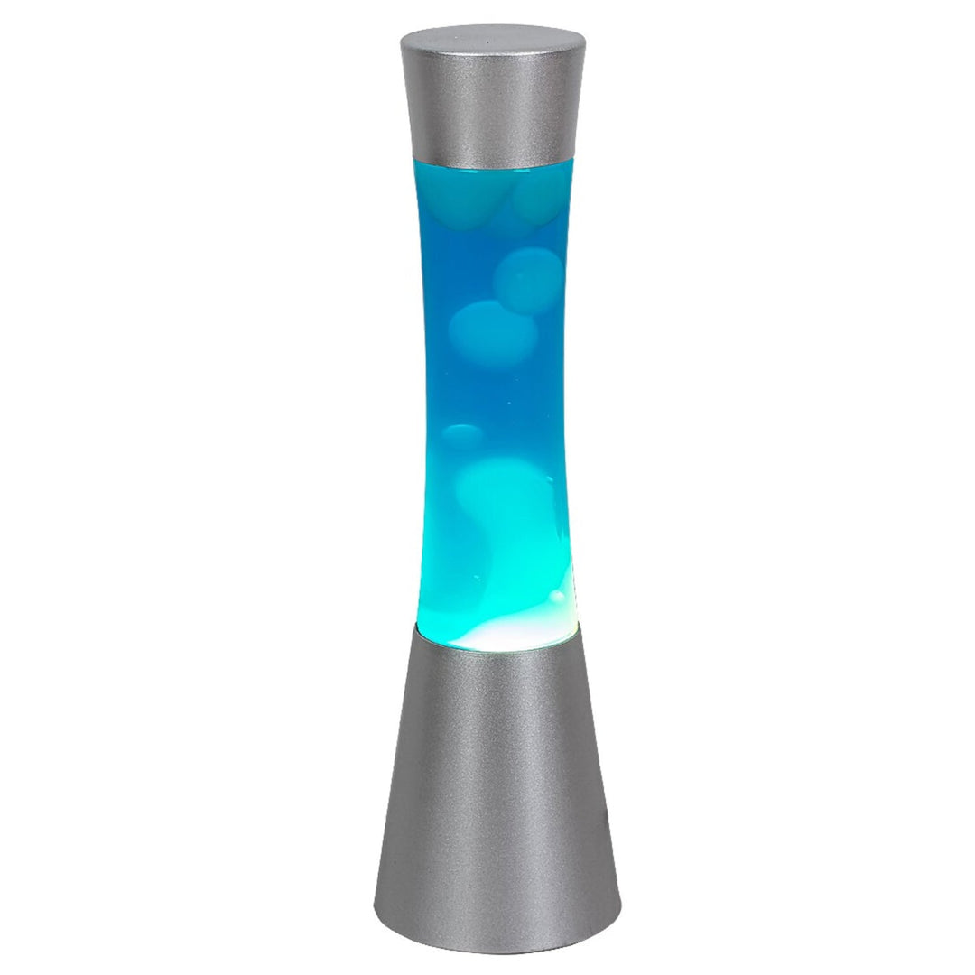 Minka, lavalampe Gy6.35 20W, 39,5 cm sølvblå - dekorativ lampe