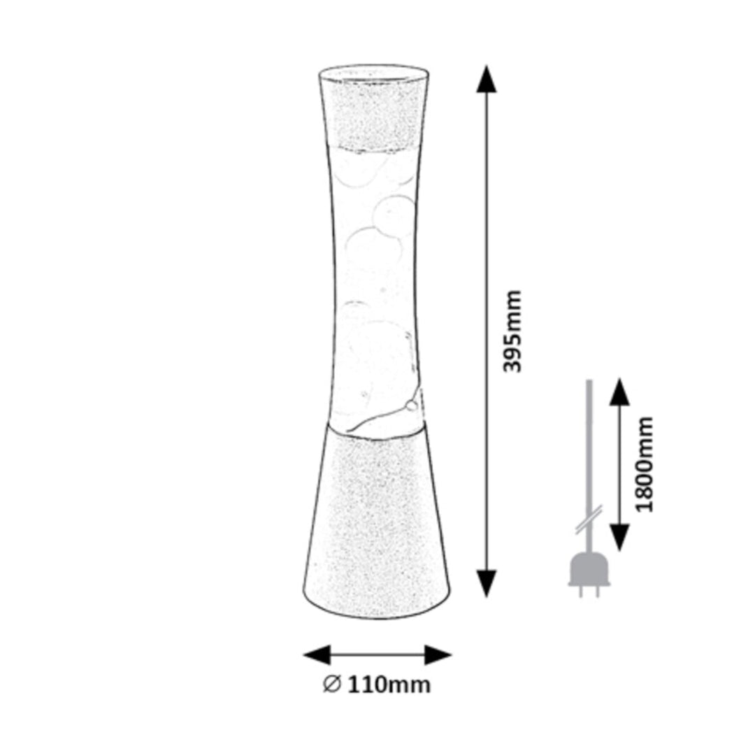 Minka, lavalampe Gy6.35 20W, 39,5 cm sølvblå - dekorativ lampe