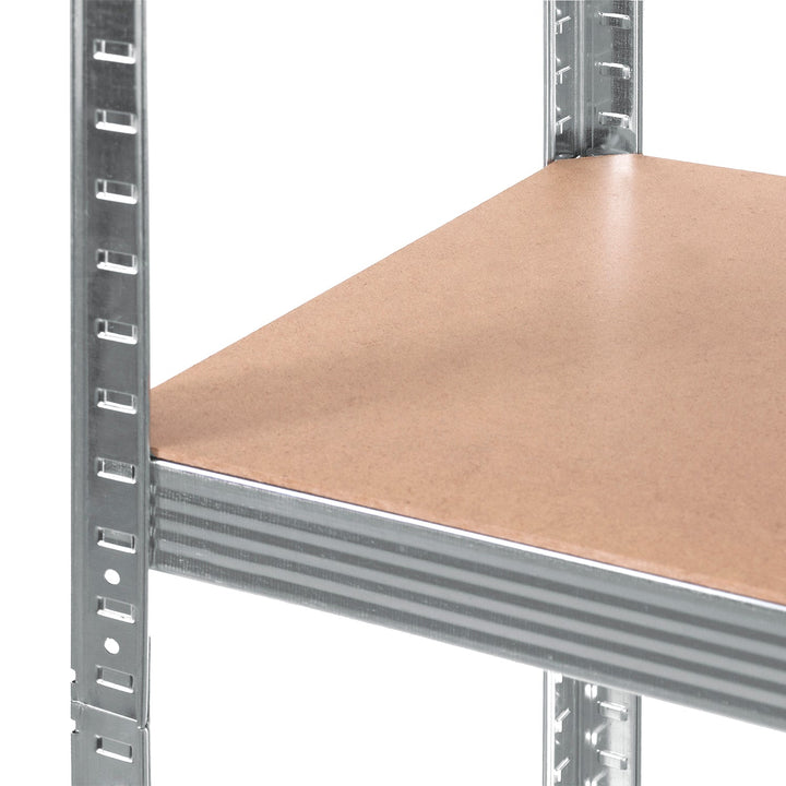 Metalopbevaringsreol, skab 175 kg x5 180x90x40cm GreenBlue, galvaniseret, sammenklappelig, MDF, GB378