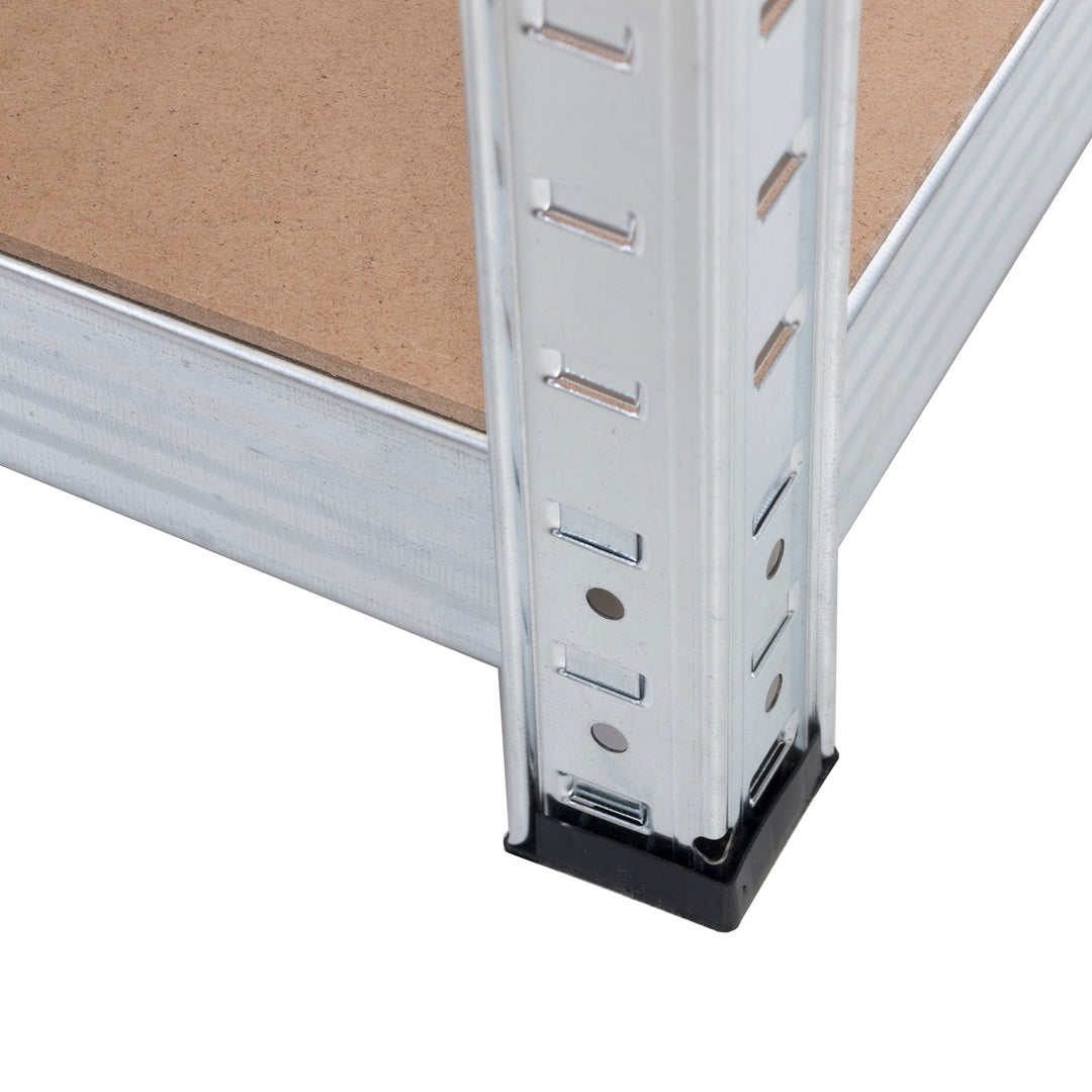Metalopbevaringsreol, skab 175 kg x5 180x90x40cm GreenBlue, galvaniseret, sammenklappelig, MDF, GB378