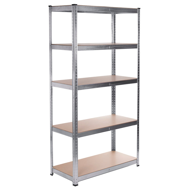 Metalopbevaringsreol, skab 175 kg x5 180x90x40cm GreenBlue, galvaniseret, sammenklappelig, MDF, GB378