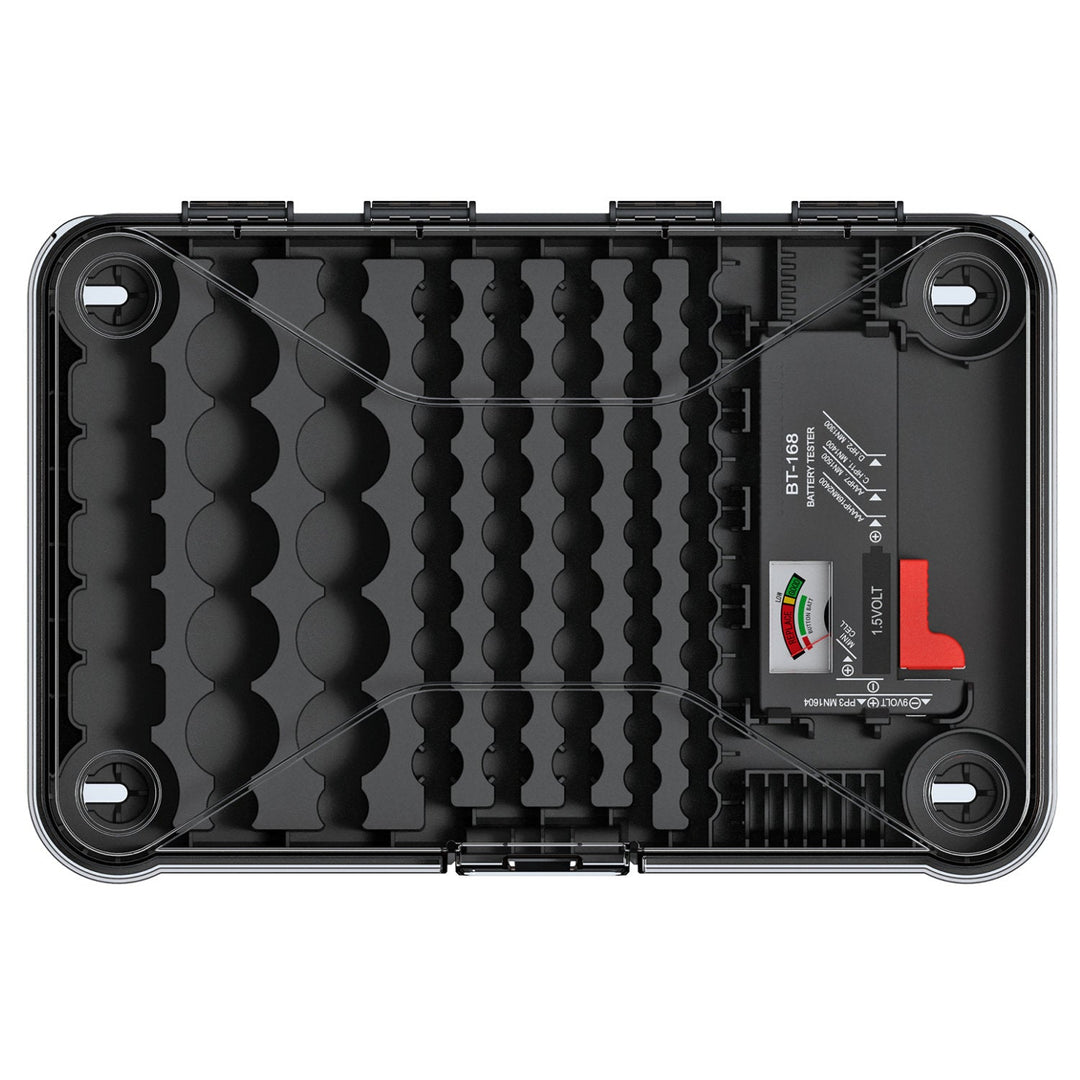 Batteriorganizer med udtagelig batteritester Kistenberg Battery Box KBBT