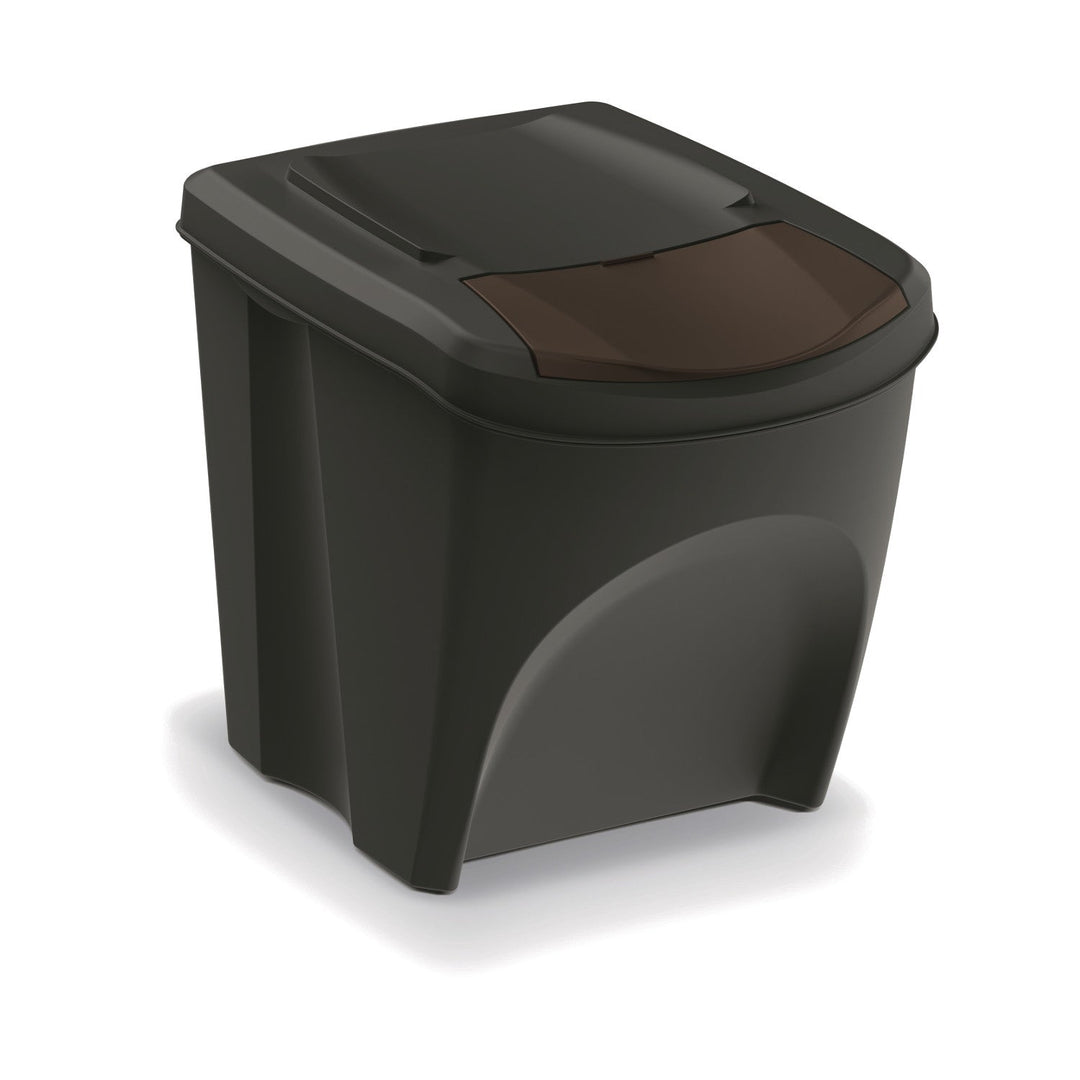 Keden Sortibox 4x25L sort affaldssorteringskurv