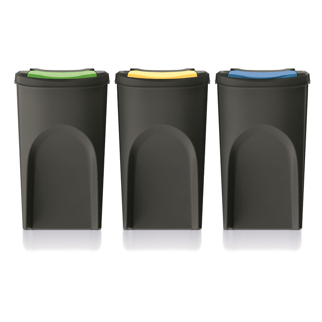 Keden SORTI BOX affaldsspand 3x35 l – sort genbrug