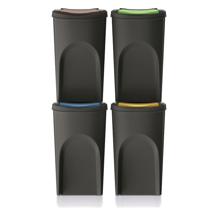Keden SORTI BOX affaldsspand 4x35 l – sort genbrug