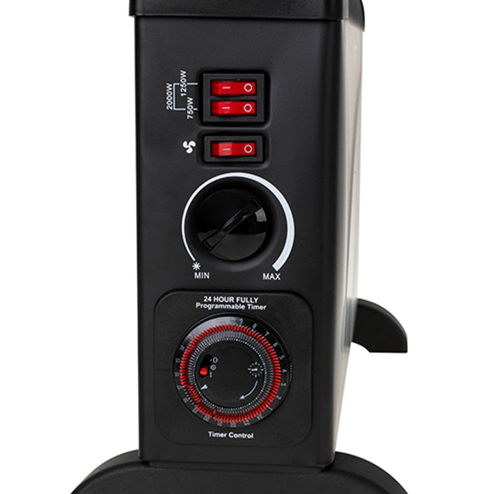 Elektrisk radiator, sort Konvektor-elektrisk radiator MESKO