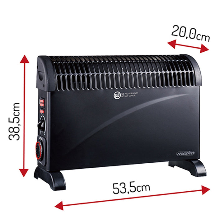 Elektrisk radiator, sort Konvektor-elektrisk radiator MESKO