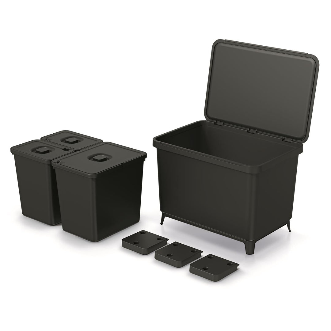 Keden SYSTEMA affaldsspand 2x10 + 23 l – sort genbrug