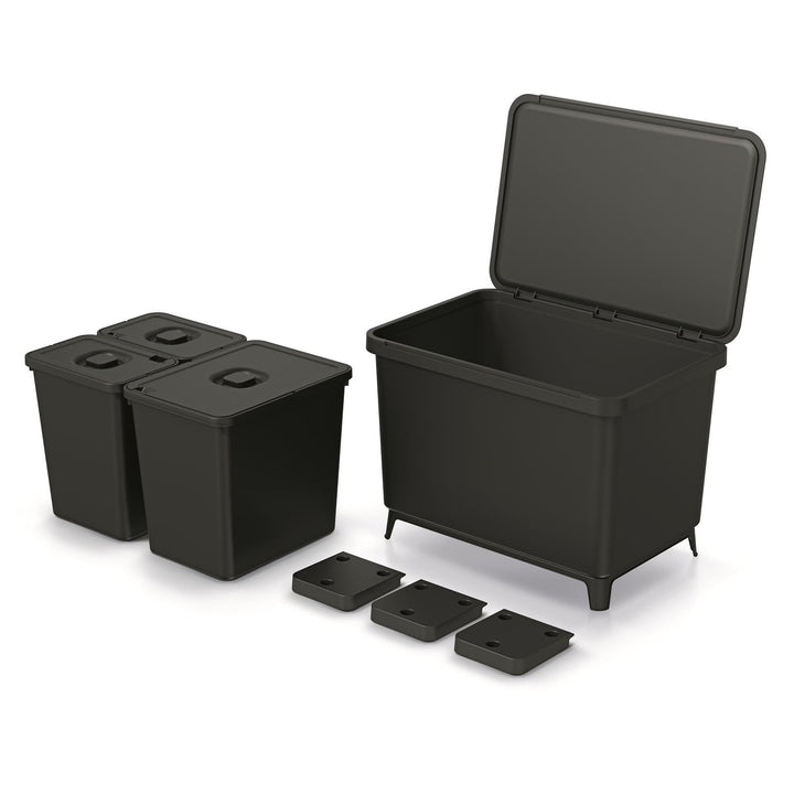 Keden SYSTEMA affaldsspand 2x10 + 23 l – sort genbrug