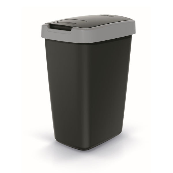 12 liters affaldsspand KEDEN COMPACTA Q NSAB12-429U - sort med grå ramme