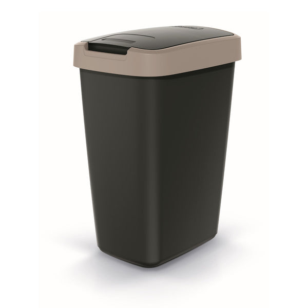12 liters affaldsspand KEDEN COMPACTA Q NSAB12-WG5C - sort med lys brun ramme