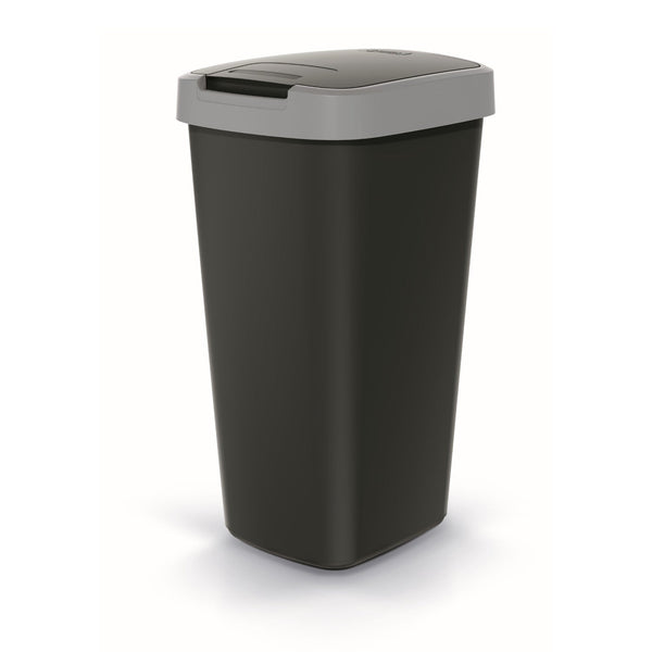 25 liters affaldsspand KEDEN COMPACTA Q NSAB25-429U - sort med grå ramme