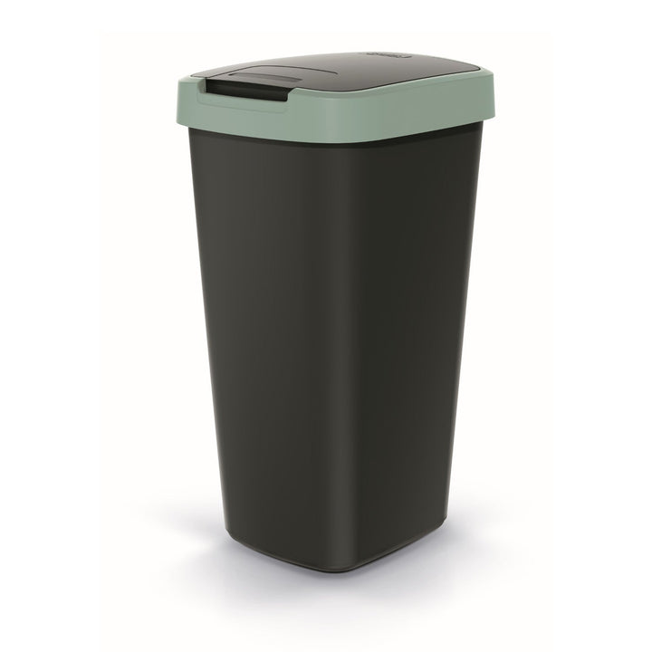 25 liters affaldsspand KEDEN COMPACTA Q NSAB25-5575C - sort med grøn ramme