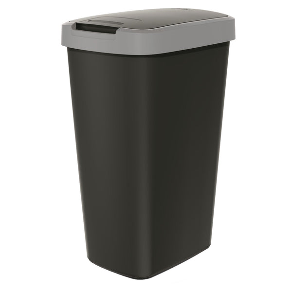 Affaldsspand med låg Keden COMPACTA Q - smooth gray 45 l