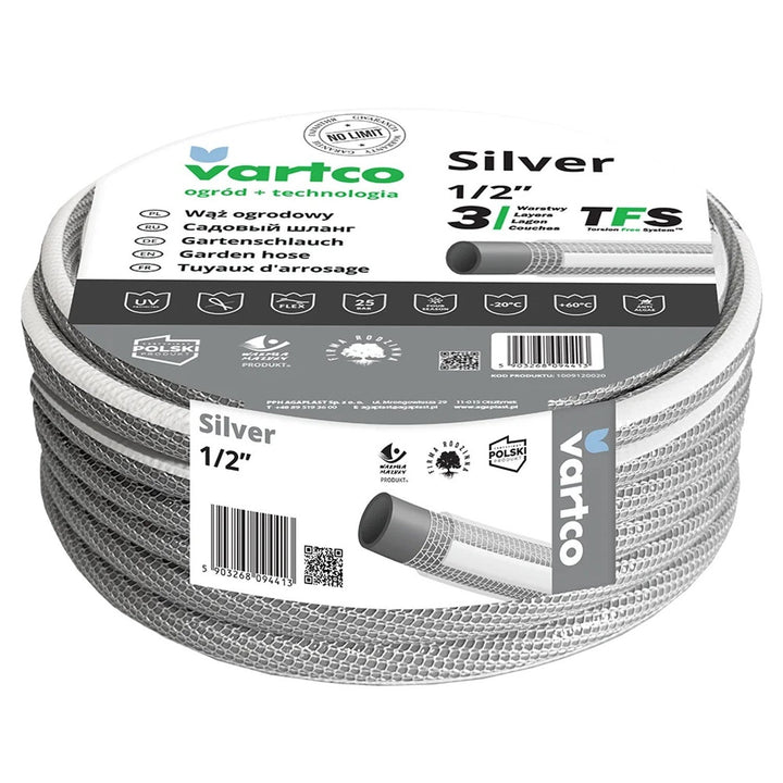 3-lags haveslange Vartco Silver TFS 1/2" 20 m