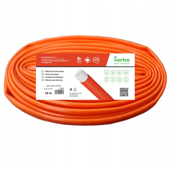 Trykslange til VARTCO-pumper 1111320010 – længde 10 m, indvendig diameter 32 mm
