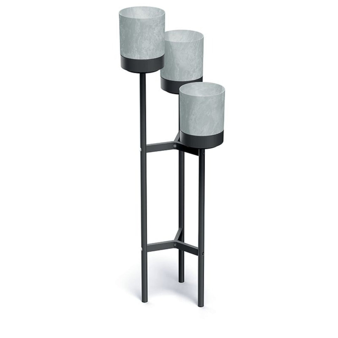 Prosperplast Bloomie Stand IKD3H-422U trebenet blomsterstativ med metalramme – grå blomsterpotter