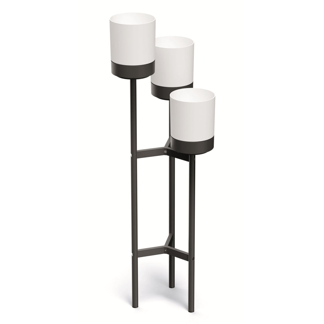 Prosperplast Bloomie Stand IKD3H-S449 trebenet blomsterreol med metalramme – potter i hvid farve