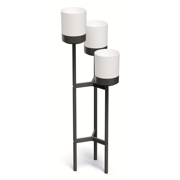 Prosperplast Bloomie Stand IKD3H-S449 trebenet blomsterreol med metalramme – potter i hvid farve