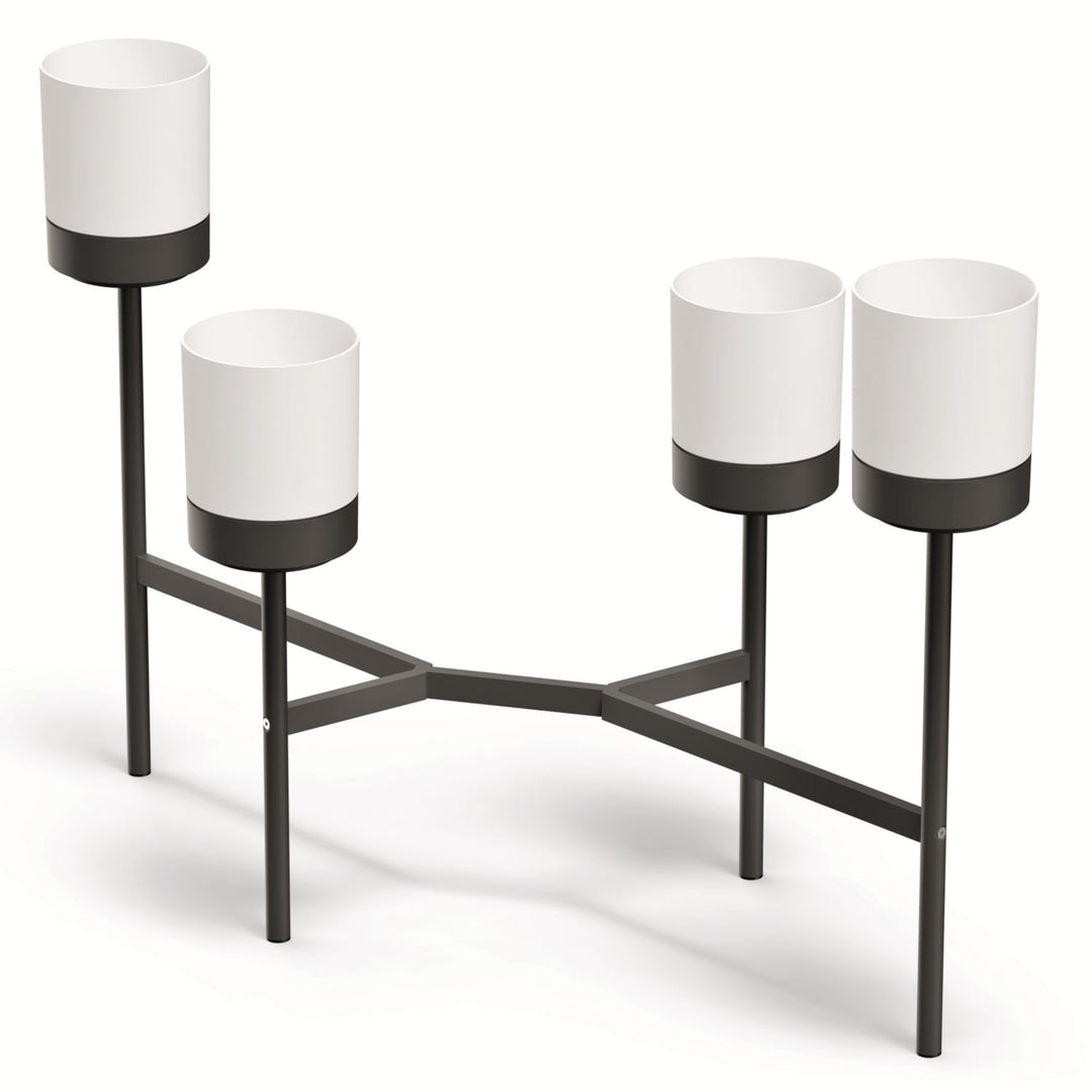 Prosperplast Bloomie Stand IKD4L-S449 blomsterstand med fire ben og metalramme – potter i hvid farve