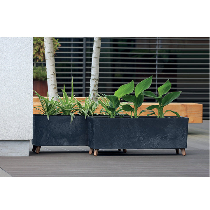 Prosperplast URBI CASE BETON EFFECT N blomsterpotte - antracitgrå