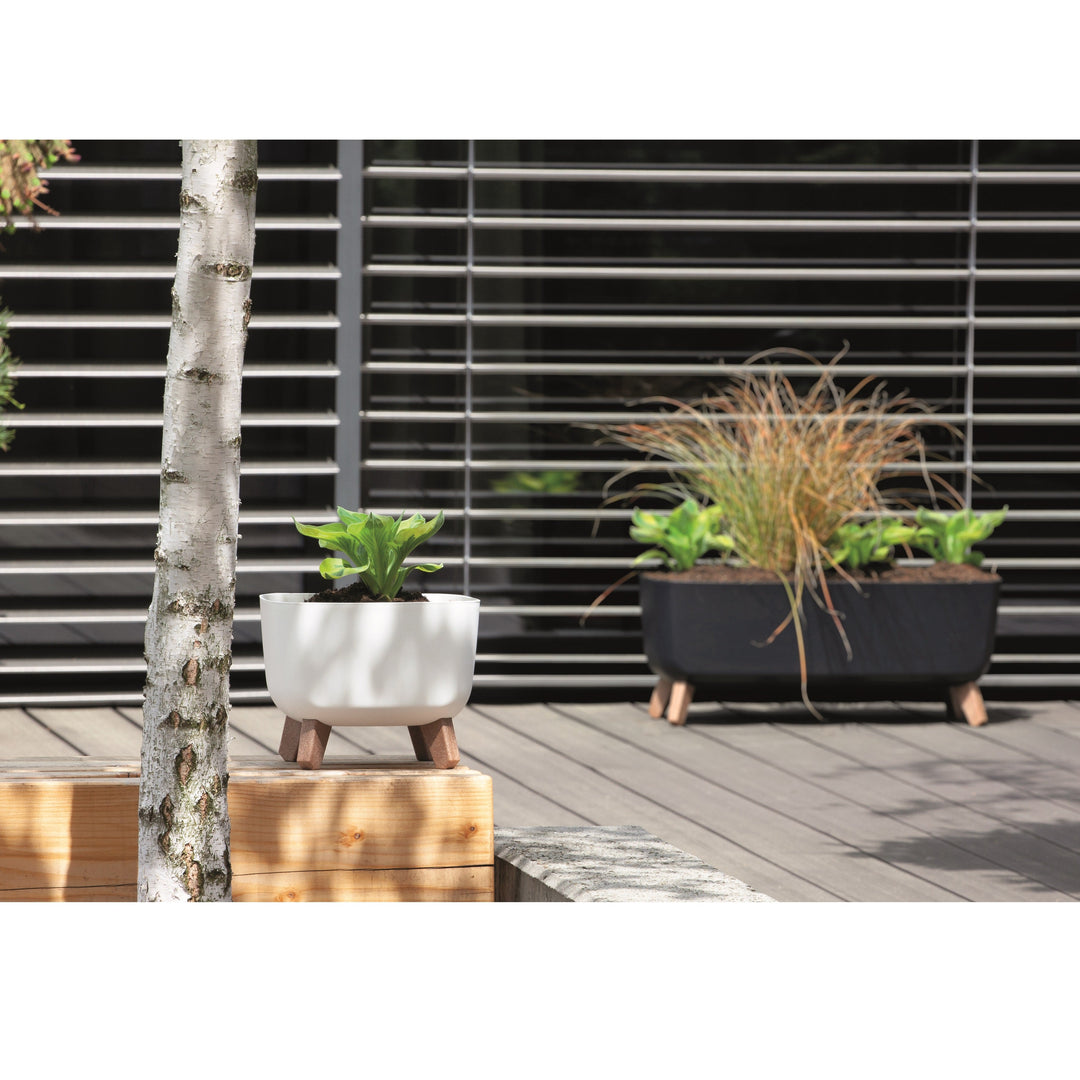 Prosperplast Gracia Square DGQL240-S449 blomsterkrukke med ben og indsats - hvid