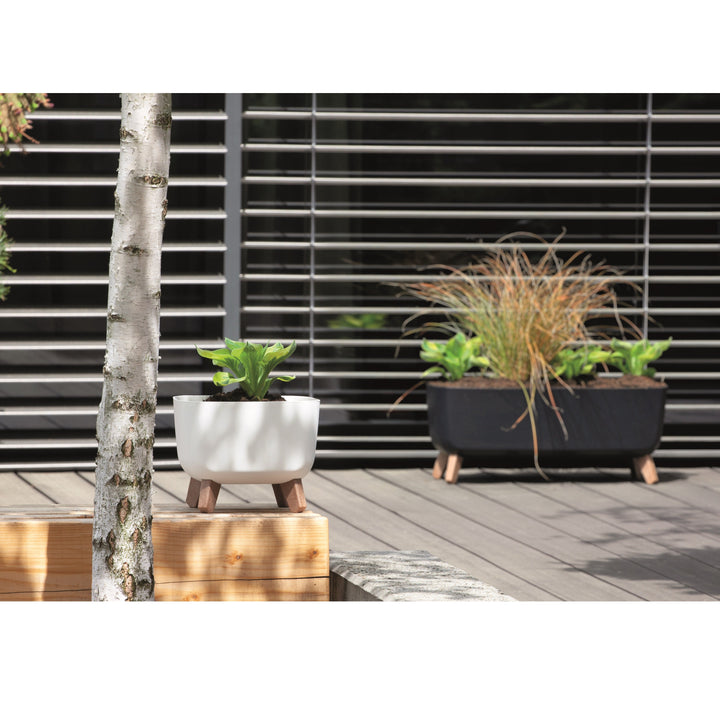 Prosperplast Gracia Square DGQL240-S449 blomsterkrukke med ben og indsats - hvid