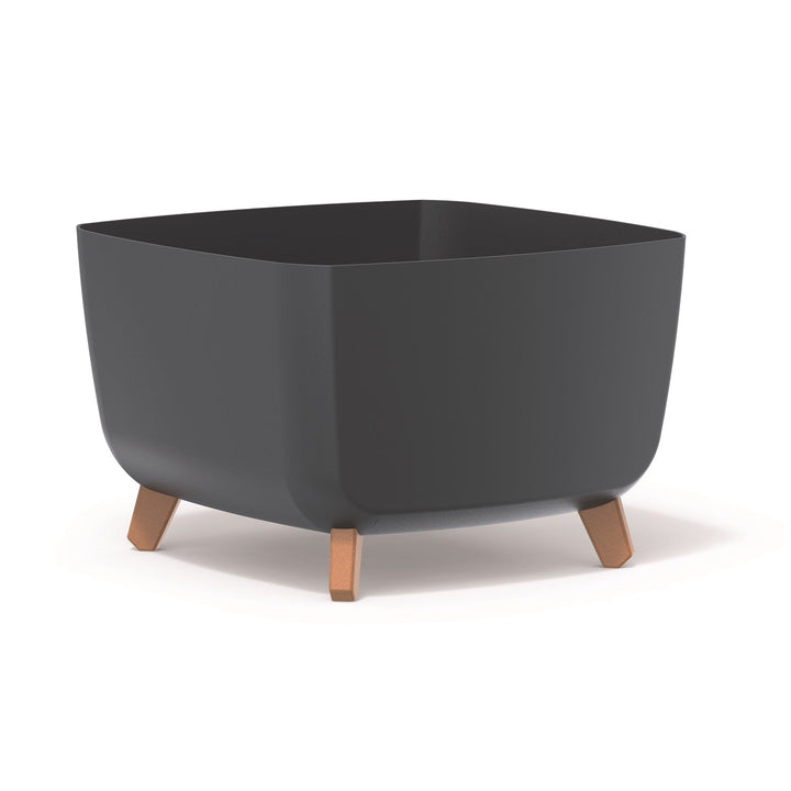 Prosperplast Gracia Square DGQL400-S433 blomsterkrukke med ben og indsats - farve: antracit