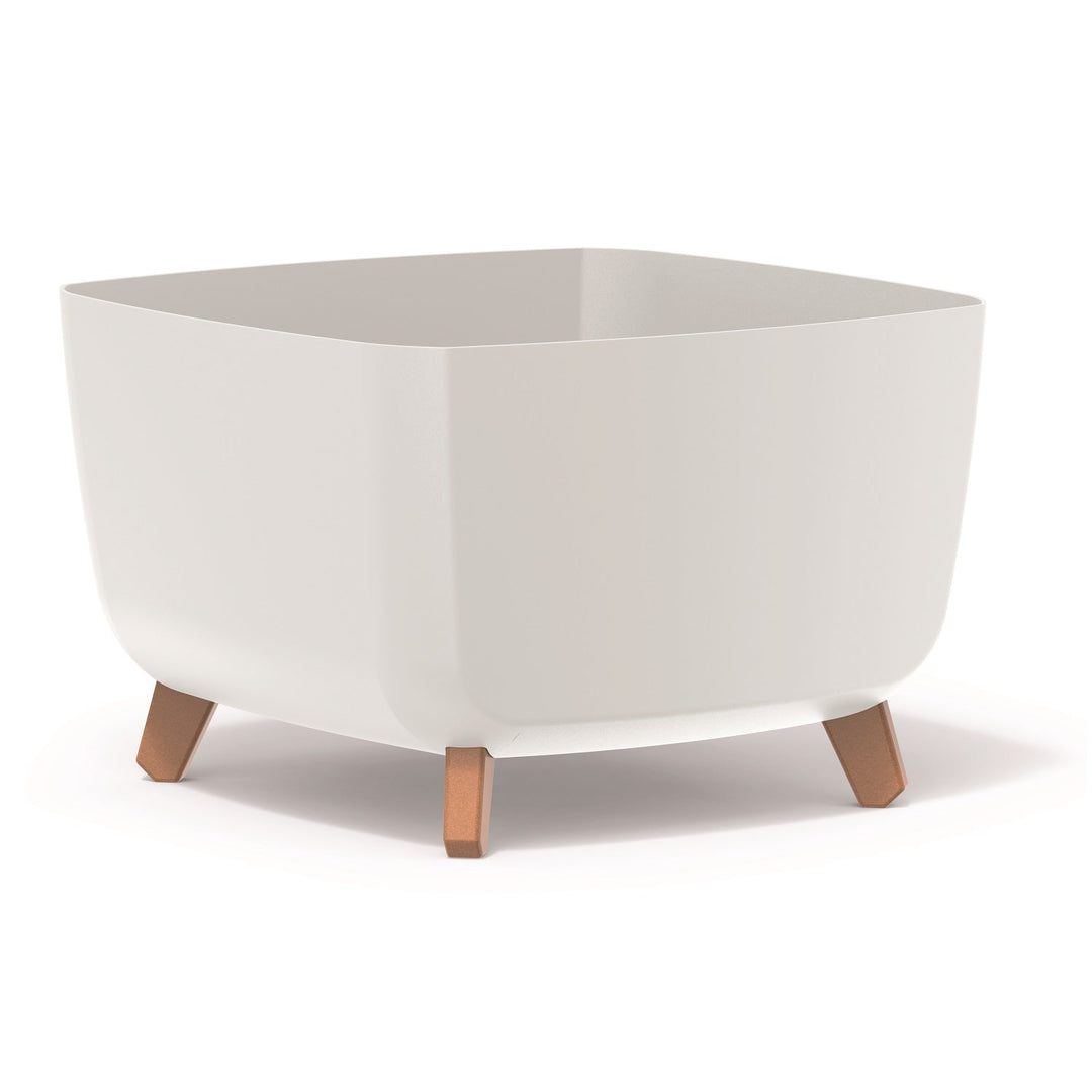 Prosperplast Gracia Square DGQL400-S449 blomsterkrukke med ben og indsats - hvid