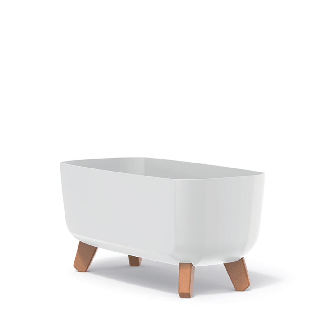 Prosperplast Gracia Case DGCL400-S449 blomsterpotte med ben og indsats - hvid