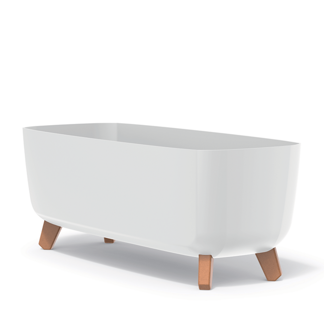 Prosperplast Gracia Case DGCL600-S449 blomsterpotte med ben og indsats - hvid