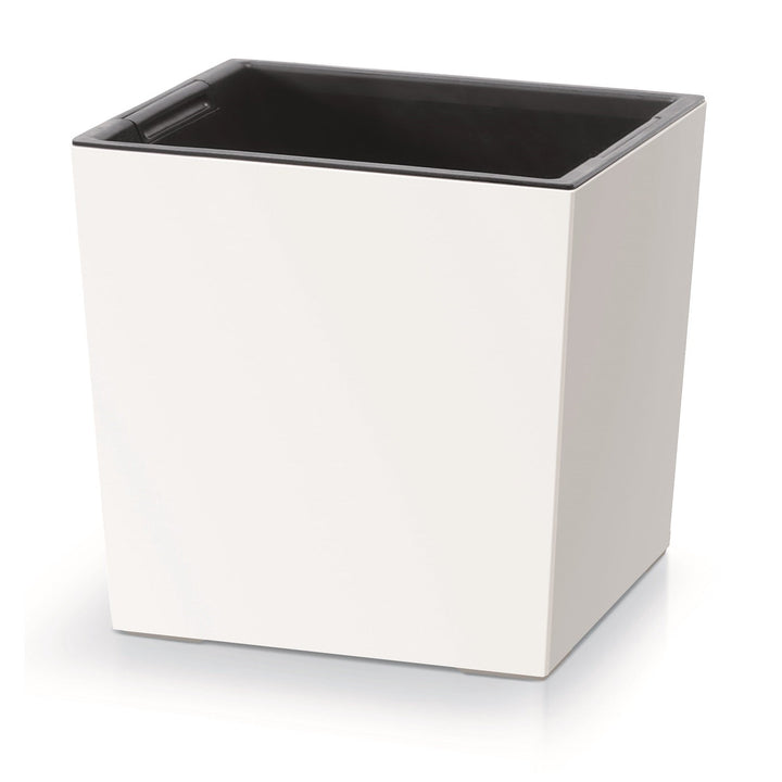 Blomsterpotte med indsats Prosperplast Urbi Square Low DURS300L-S449 - farve hvid