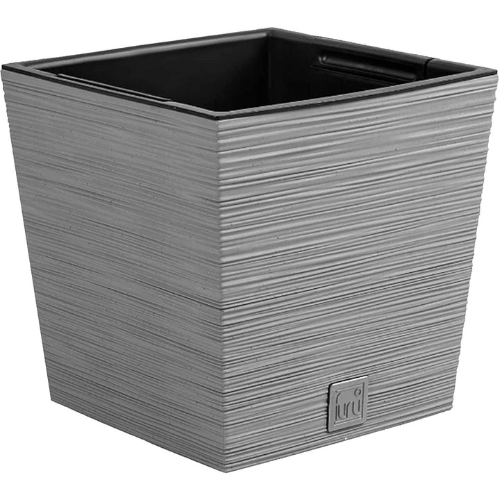 Blomsterkrukke med indsats Prosperplast Furu Square Low DFS240-422U - farve beton (grå)