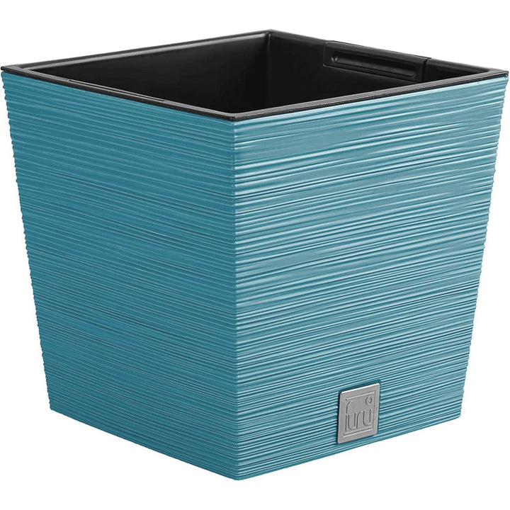 Blomsterpotte med indsats Prosperplast Furu Square Low DFS240-5415C - farve: skandinavisk blå